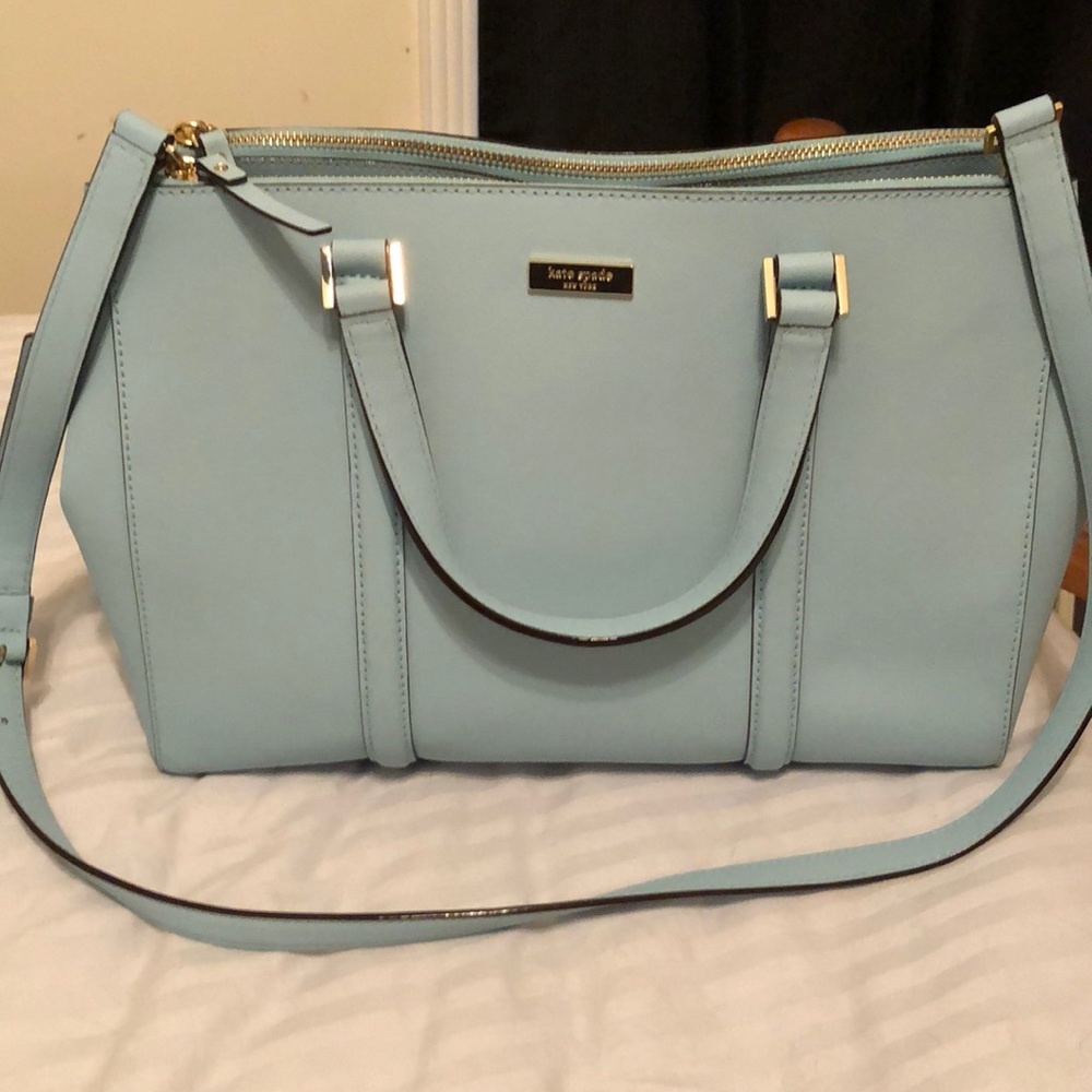 CHEAP!!! NWOT Large baby blue Kate Spade purse!
